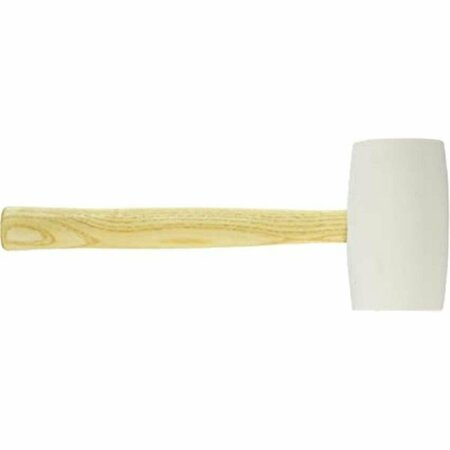 PINPOINT 32 oz Rubber Mallet Hammer with White Head & Hardwood Handle PI3315644